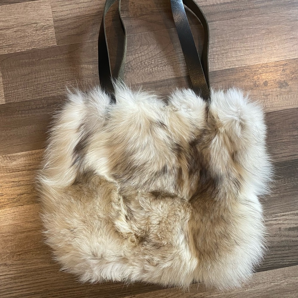 Real Coyote Fur Weekend Bag